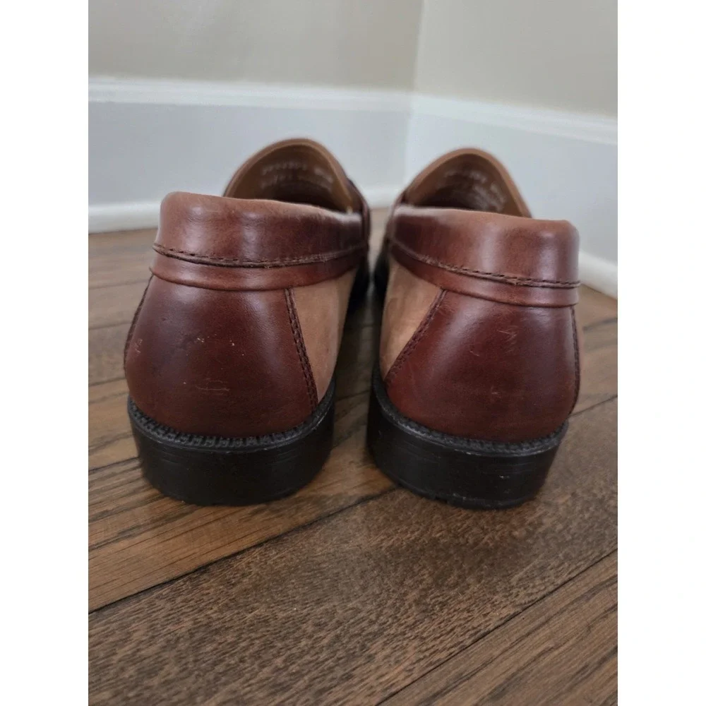 Bass Flex Phillips Kiltie Tassel Loafers Men's 10.5 New Smart Two Tone Brown‎